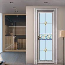 Frosted glass high quality profile toughened glass aluminum door for toilet